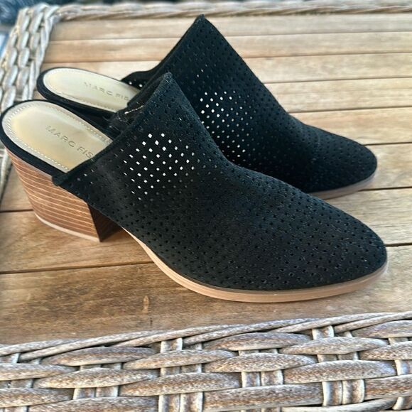 Marc Fisher Black Ripley Suede Mule 10 - Picture 1 of 7